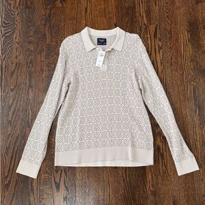 Abercrombie & Fitch Men’s Long-Sleeve 3-Button Sweater Polo